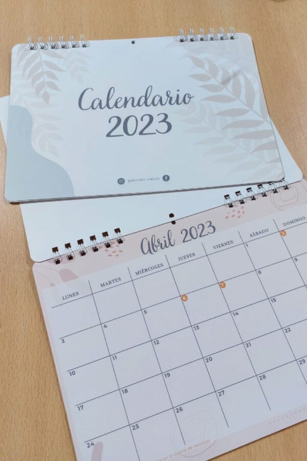 Planner mensual anillado metálico