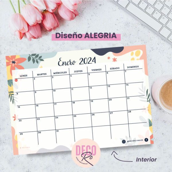 Planner mensual anillado metálico - Image 7