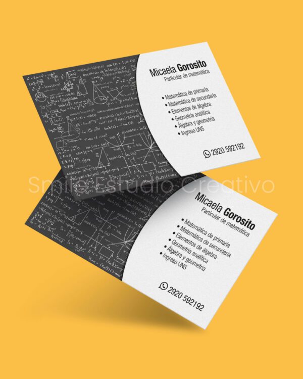 Tarjetas personales simple faz - Image 2